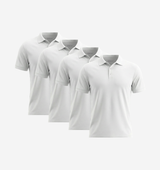 Pack de 4 Polos - Blanc
