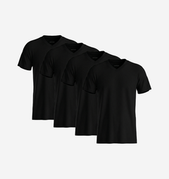 Pack de 4 Col V - Noir