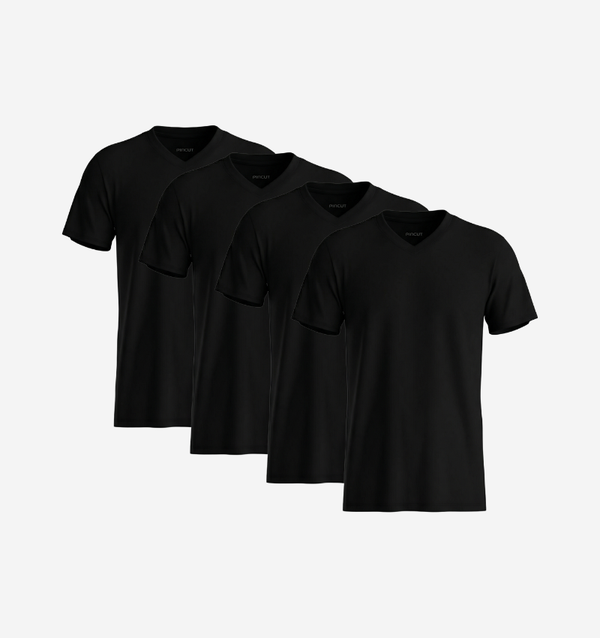 Pack de 4 Col V - Noir