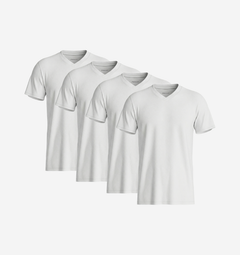 Pack de 4 Col V - Blanc