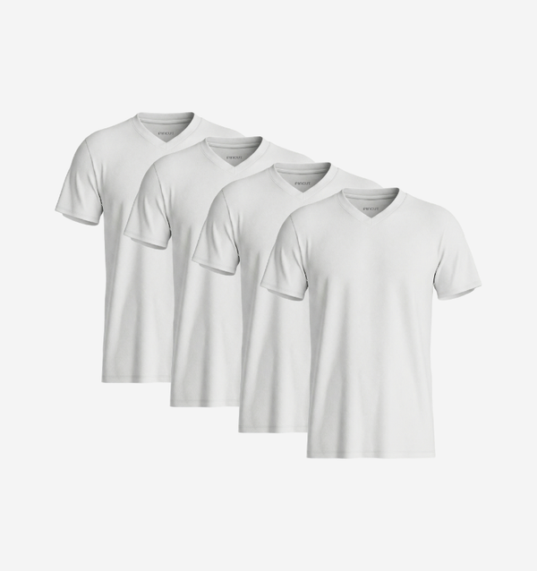 Pack de 4 Col V - Blanc