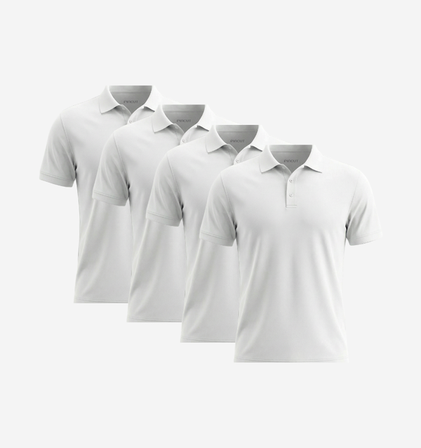 Pack de 4 Polos - Blanc