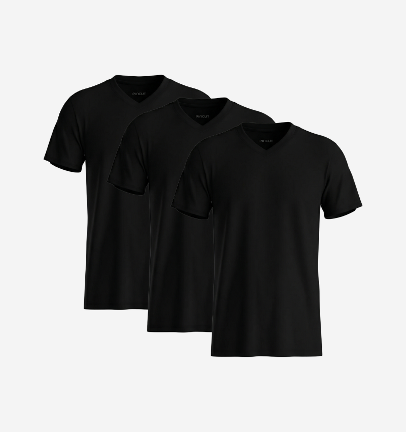 Pack de 3 Col V - Noir