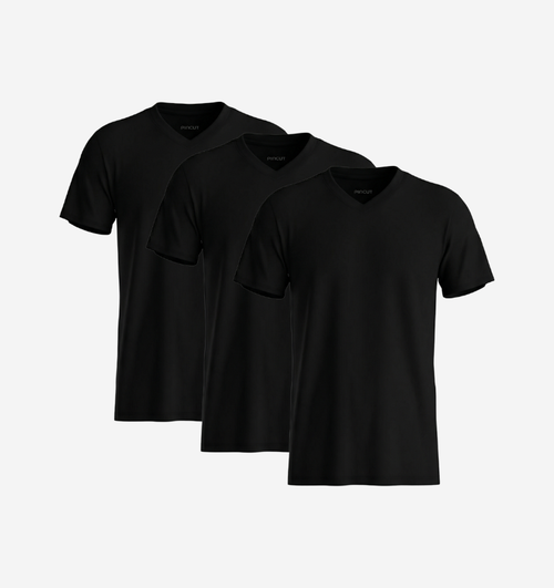 Pack de 3 Col V - Noir