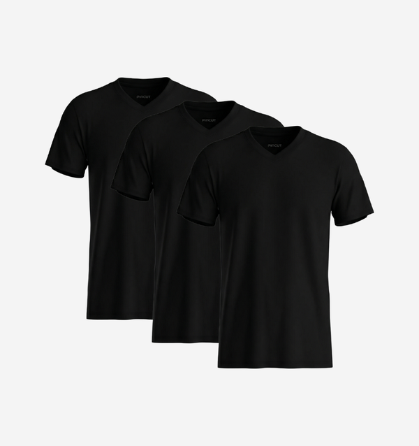 Pack de 3 Col V - Noir