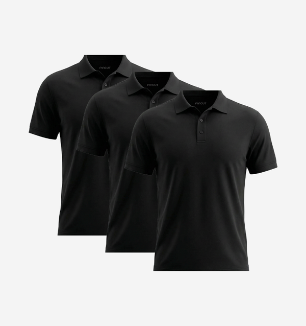 Pack de 3 Polos - Noir