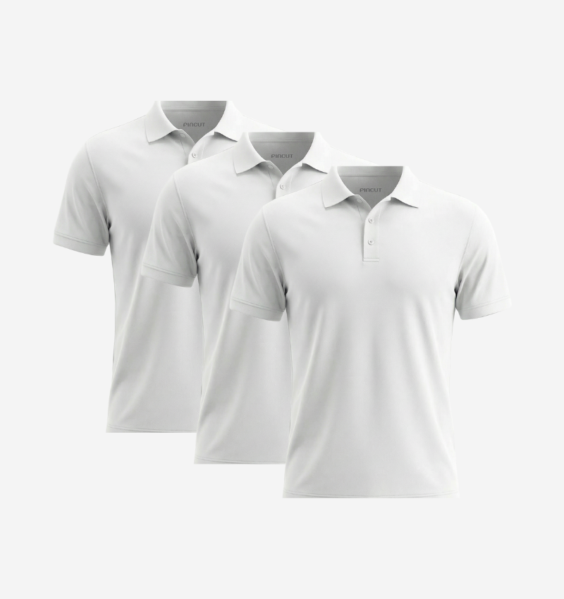 Pack de 3 Polos - Blanc